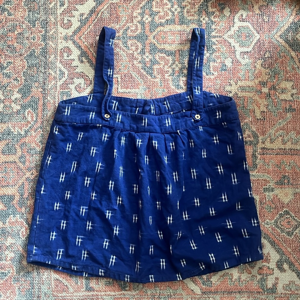 Mata Traders 100% Cotton Ikat Woven Button Up Tank Top - Picture 6 of 8